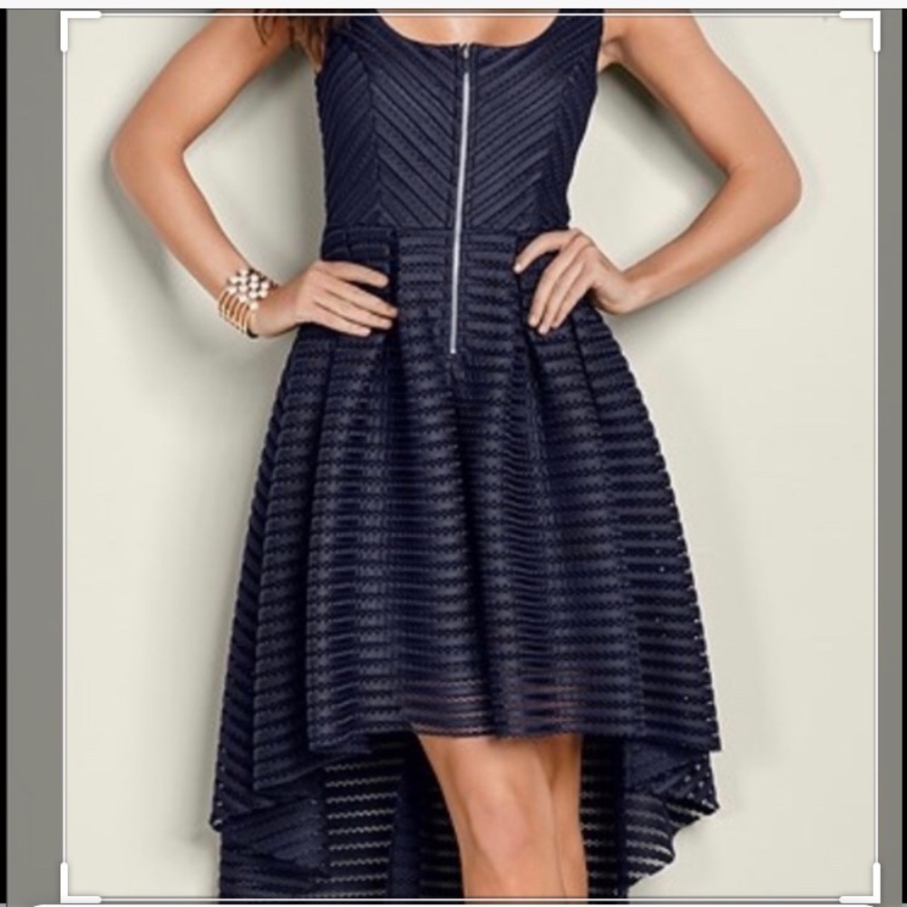Venus navy high low dress